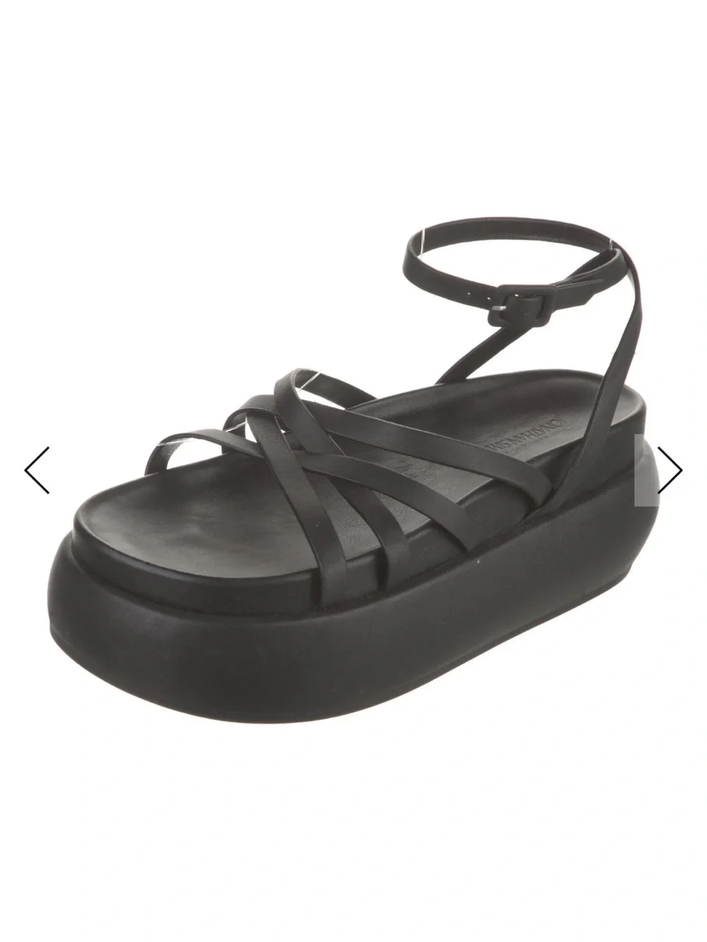 Jonathan Simkhai Black Platform Strappy Sandals Size 40